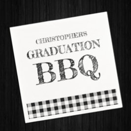 Graduation BBQ Gingham Servet