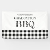 Graduation BBQ Gingham Spandoek (Horizontaal)