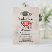 Graduation BBQ invitation, Grand party Invitation (Debout devant)