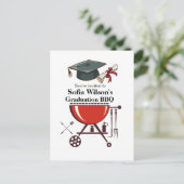 Graduation BBQ invitation, Grand party Invitation (Debout devant)