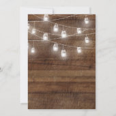 Graduation BBQ Invitation Wood Rustic Carte invita (Dos)