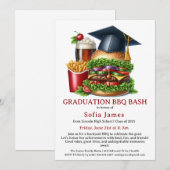 Graduation BBQ Party Invitation | Backyard Cookout (Devant / Derrière)