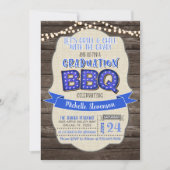 Graduation BBQ Party Invitation - Grill & Chill Bl (Devant)