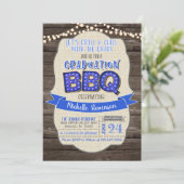 Graduation BBQ Party Invitation - Grill & Chill Bl (Debout devant)