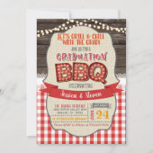 Graduation BBQ Party Invitation - Grill & Chill G (Devant)