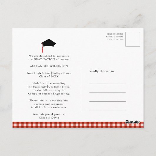 Graduation BBQ Party Rustic Chalkboard Invitation (Dos)