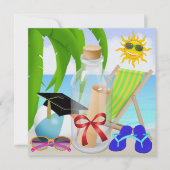 Graduation Beach Party - Invitation dans une boute (Devant)