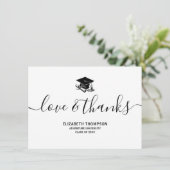 Graduation Black Casquette Love & Merci Modern Scr (Debout devant)