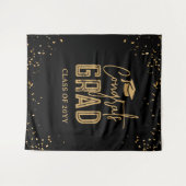 Graduation Black Gold 2025 Tapisserie de la cabine (Devant (Horizontal))