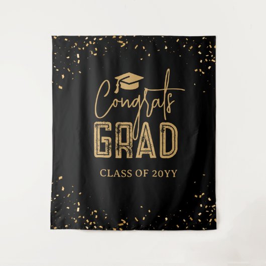Graduation Black Gold 2025 Tapisserie de la cabine (Devant)