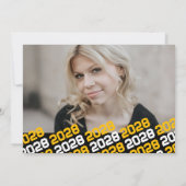 Graduation Black & Gold 2 Invitation photo (Dos)