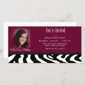 Graduation Black Zebra Carte photo (Devant / Derrière)