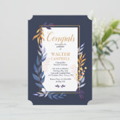 Graduation Blue Invitation (Debout devant)