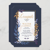 Graduation Blue Invitation (Devant / Derrière)