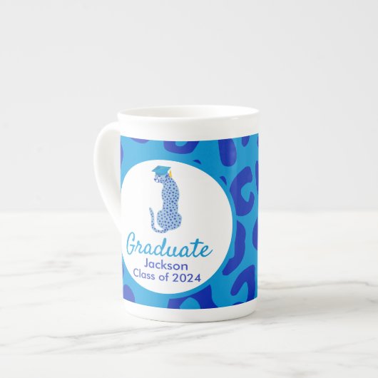 Graduation Blue Leopards Spécialité Mug (Devant gauche)