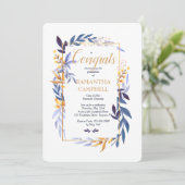 Graduation Blue Two Invitation (Debout devant)