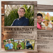 Graduation Bois rustique 5 Invitation photo
