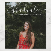 Graduation Bouteille de vin Étiquette Photo person (Étiquettes simples)
