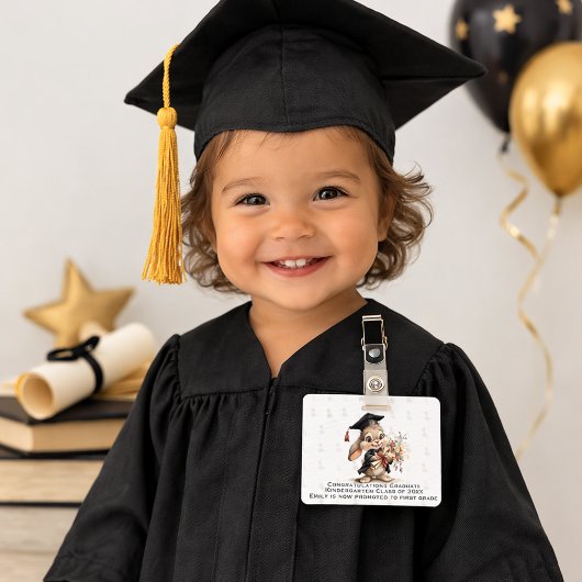 Graduation Bunny Badge Clip – Cute Diploma Pattern