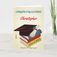 Graduation Cap and Books Gefeliciteerd
