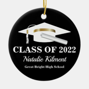 Graduation Cap Black and Gold Class of 2022 Photo Keramisch Ornament