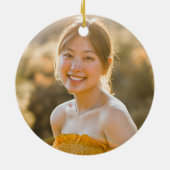 Graduation Cap Black and Gold Class of 2022 Photo Keramisch Ornament (Achterkant)