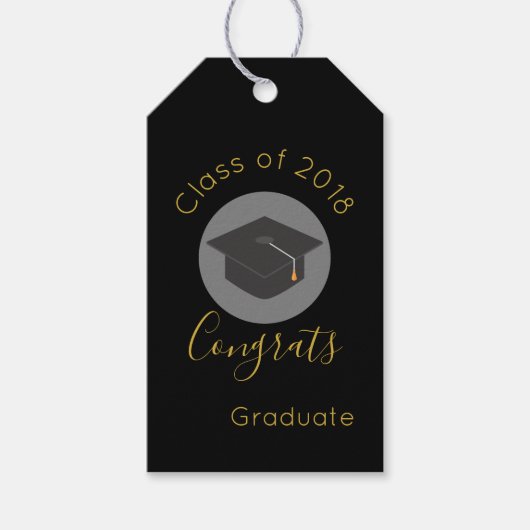 Graduation Cap Congrats Afstuderen Klasse van 20xx Cadeaulabel (Voorkant)