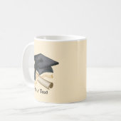 Graduation Cap Diploma aangepaste mok (Voorkant links)