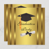Graduation Cap Diploma Graduation Party Kaart (Voorkant / Achterkant)
