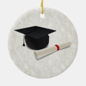 Graduation Cap Diploma Keramisch Ornament (Achterkant)