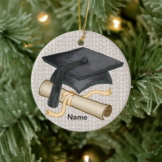 Graduation Cap Diploma Ornament (Boom)