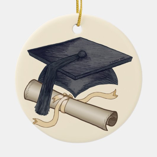 Graduation Cap Diploma ornament (Voorkant)