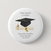 Graduation Cap Diploma Personalized Button (Voorkant)