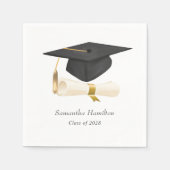 Graduation Cap Diploma Personalized Party Servet (Voorkant)