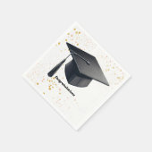 Graduation Cap Gefeliciteerd Papieren servetten (Hoek)