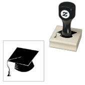 Graduation Cap Houten Rubber stempel (Gestempeld)
