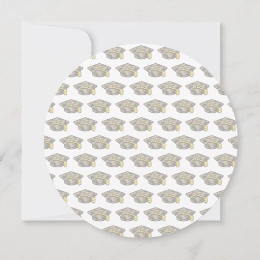 Graduation Cap Khaki Camo Save The Date (Achterkant)