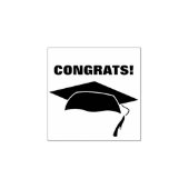 Graduation Cap met Congrats Stamp Rubberstempel (Afrduk)