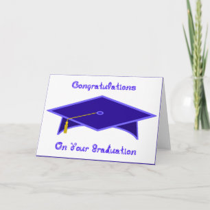 Graduation Cap Navy Blue Paper Pet Kaart Printable