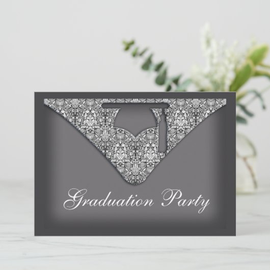 Graduation Cap Party Invitation (Debout devant)