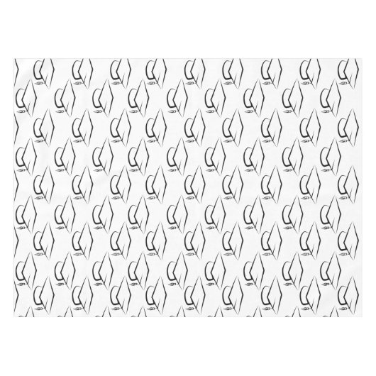 Graduation Cap Pattern Zwart-wit Tafelkleed (Voorkant (Horizontaal))