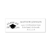 Graduation Cap Return Address Zelfinktende Stempel (Design)