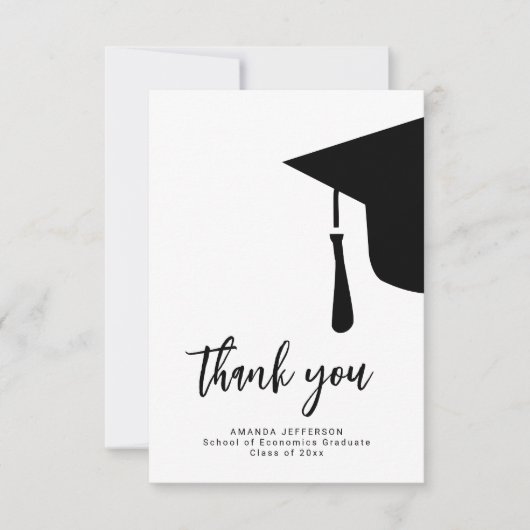 Graduation cap script simple merci (Devant)