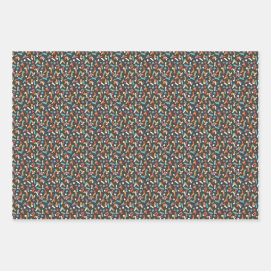 Graduation Cap, Tassel en Confetti Inpakpapier Vel (Voorkant 3)