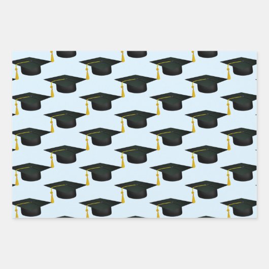 Graduation Caps-Afstuderen Inpakpapier Vel (Voorkant 2)