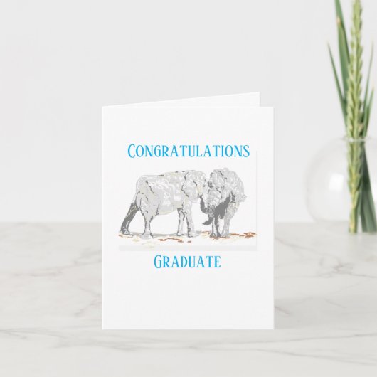 Graduation Cartes de voeux : Elephants Luck (Devant)