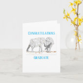 Graduation Cartes de voeux : Elephants Luck (Fleur jaune)