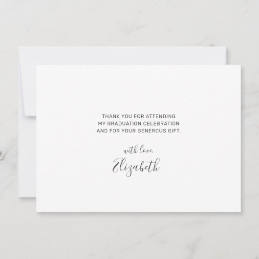 Graduation Casquette or Merci moderne Script (Dos)