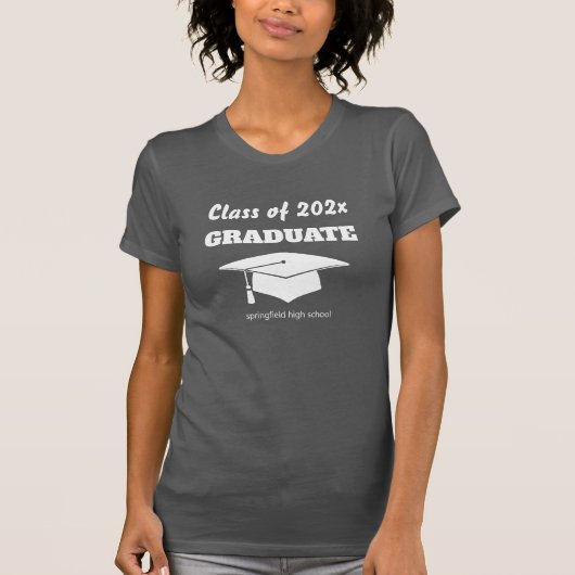 Graduation Celebration Class White Hat Class Year T-shirt (Voorkant)
