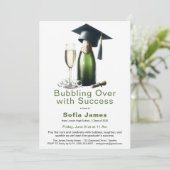 Graduation Champagne Celebration Invitation (Debout devant)